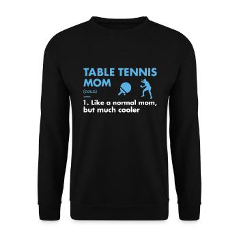 Sport Maman Définition Tennis de Table - Sweat-shirt Unisexe - noir - Devant - Alina (178cm) & Michal (187cm)