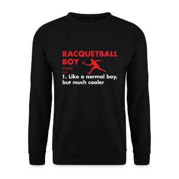 Sport Boy Définition Racquetball - Sweat-shirt Unisexe - noir - Devant - Alina (178cm) & Michal (187cm)
