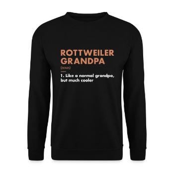 Rottweiler Grandpa Definition - Unisex Pullover - Schwarz - Vorne - Alina (178cm) & Michal (187cm)