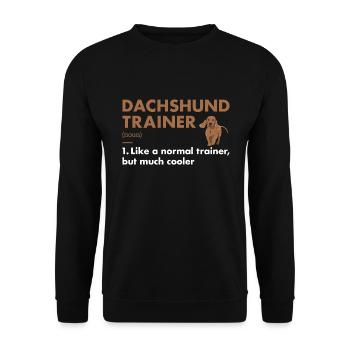 Dachshund Trainer Definiton - Unisex Sweatshirt - black - Front - Alina (178cm) & Michal (187cm)