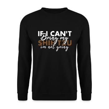 Apporte mon Shih Tzu Je n’y vais pas - Sweat-shirt Unisexe - noir - Devant - Alina (178cm) & Michal (187cm)