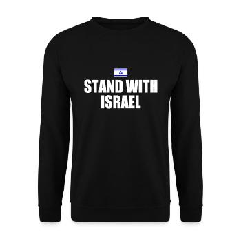 Stand with israel - Unisex Sweatshirt - black - Front - Alina (178cm) & Michal (187cm)