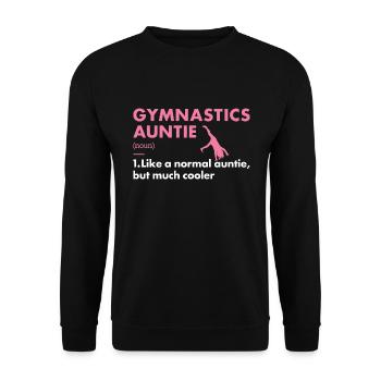 Sport Auntie Gymnastics - Unisex Sweatshirt - black - Front - Alina (178cm) & Michal (187cm)