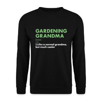 Jardinier Grand-mère Définition Jardinage - Sweat-shirt Unisexe - noir - Devant - Alina (178cm) & Michal (187cm)