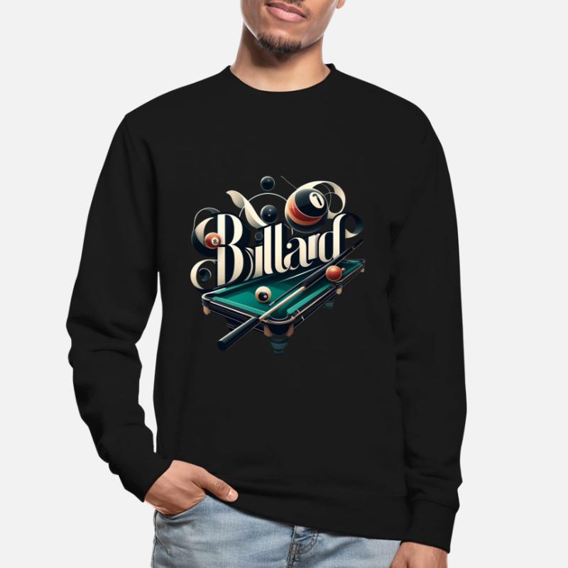 Billard heißt den Queue am Billardtisch beherrsche Unisex Pullover