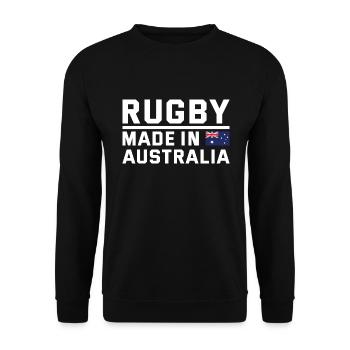 Rugby Made In Australia Rugby - Unisex Sweatshirt - black - Front - Alina (178cm) & Michal (187cm)