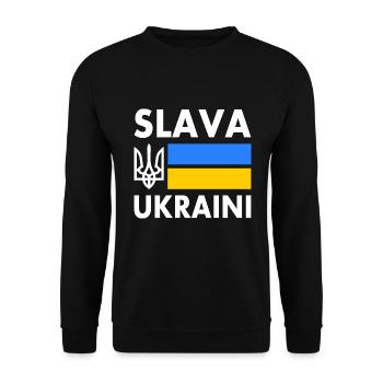 Slava ukraini - Unisex Sweatshirt - black - Front - Alina (178cm) & Michal (187cm)