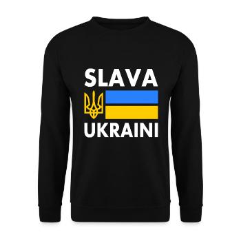 Slava ukraini - Unisex Sweatshirt - black - Front - Alina (178cm) & Michal (187cm)