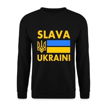 Slava ukraini - Unisex Sweatshirt - black - Front - Alina (178cm) & Michal (187cm)