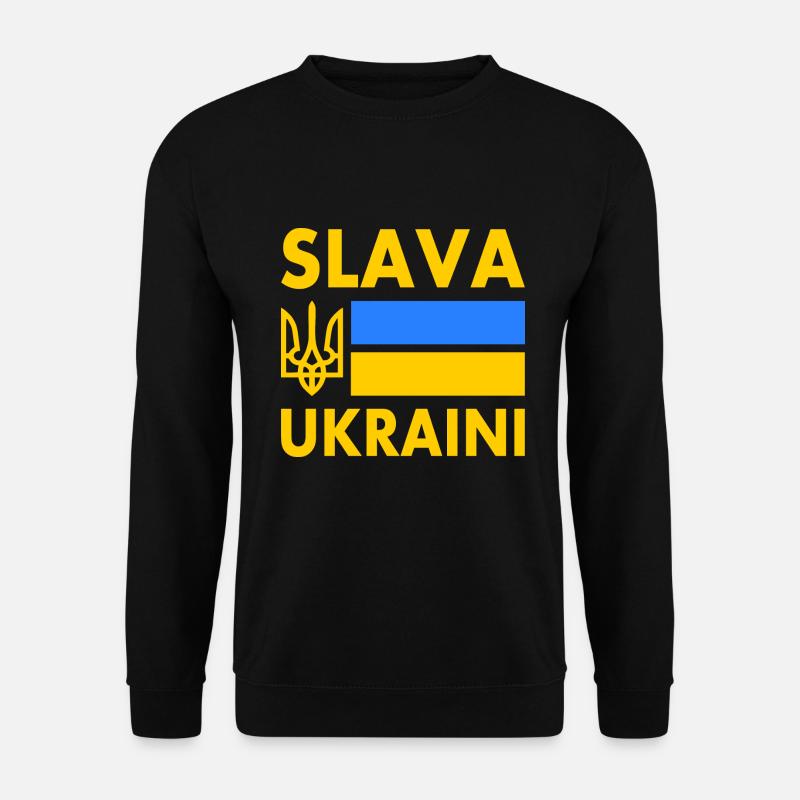 Slava ukraini - Unisex Pullover - Schwarz