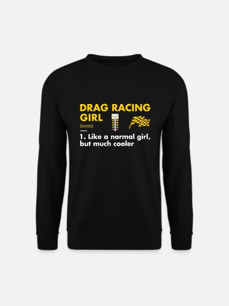 Sport Girl Definition Drag Racing - Unisex Pullover - Schwarz