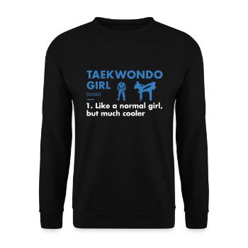 Sport Girl Definition Taekwondo - Unisex Sweatshirt - black - Front - Alina (178cm) & Michal (187cm)
