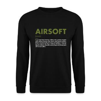 Sport Definition Airsoft - Unisex Sweatshirt - black - Front - Alina (178cm) & Michal (187cm)