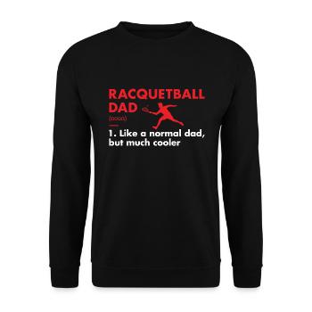 Sport Dad Définition Racquetball - Sweat-shirt Unisexe - noir - Devant - Alina (178cm) & Michal (187cm)