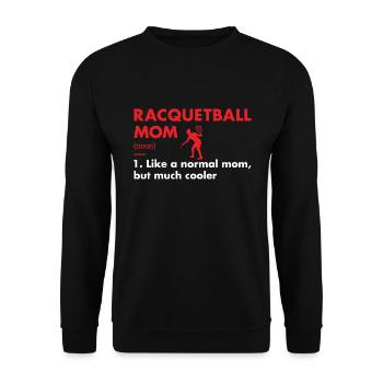 Sport Maman Définition Racquetball - Sweat-shirt Unisexe - noir - Devant - Alina (178cm) & Michal (187cm)