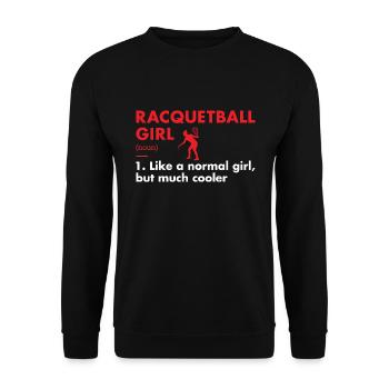 Sport Girl Définition Racquetball - Sweat-shirt Unisexe - noir - Devant - Alina (178cm) & Michal (187cm)