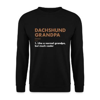 Dachshund Grandpa Definition - Unisex Sweatshirt - black - Front - Alina (178cm) & Michal (187cm)