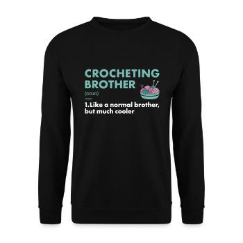 Crochet Brother Définition Crochet - Sweat-shirt Unisexe - noir - Devant - Alina (178cm) & Michal (187cm)