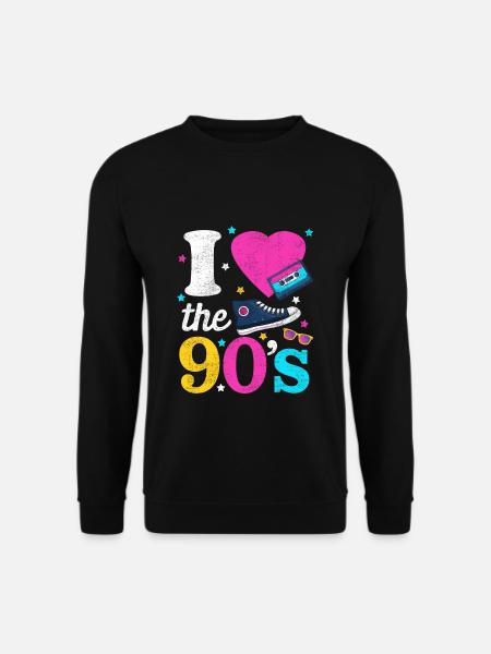 I love the 90s I dance shirt theme party costume - Unisex Sweatshirt - black