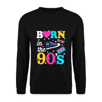 Né dans les années 90 j'adore danser - Sweat-shirt Unisexe - noir - Devant - Alina (178cm) & Michal (187cm)