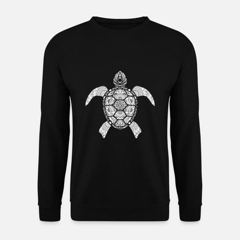 Mandala Schildkröte Kumasana Yogaübung Tshirt - Unisex Pullover - Schwarz