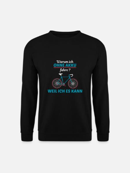 Road Bike Tshirt Biking Triathlon Training - Unisex Sweatshirt - black