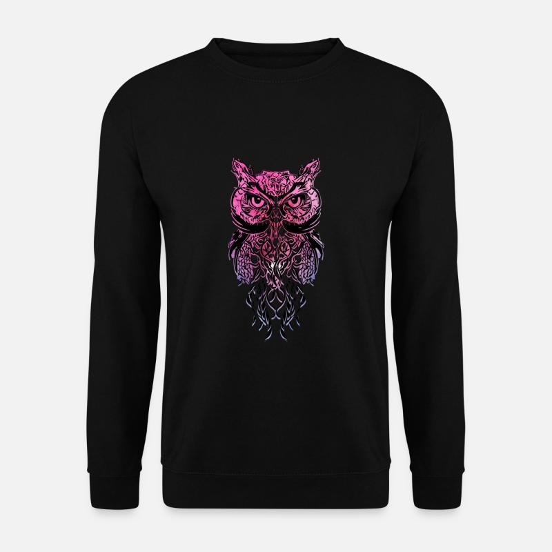 Eule Mandala Tattoo Kunst - Unisex Sweatshirt - black