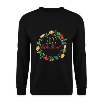 2022 Schulkind Einschulung Schulstart - Unisex Pullover - Schwarz - Vorne - Alina (178cm) & Michal (187cm)