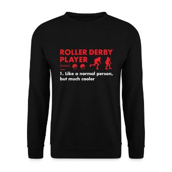 Sport Player Definition Roller Derby - Unisex Pullover - Schwarz - Vorne - Alina (178cm) & Michal (187cm)