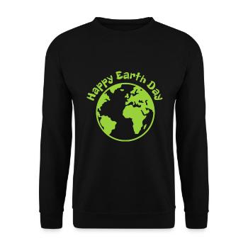 Happy Earth Day - Unisex Sweatshirt - black - Front - Alina (178cm) & Michal (187cm)