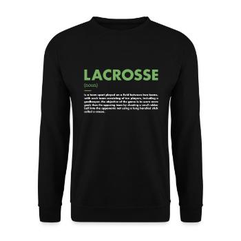 Sport Definition Lacrosse - Unisex Pullover - Schwarz - Vorne - Alina (178cm) & Michal (187cm)