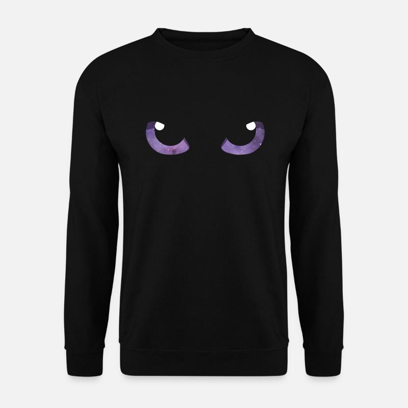 Katzenaugen Lila - Unisex Pullover - Schwarz