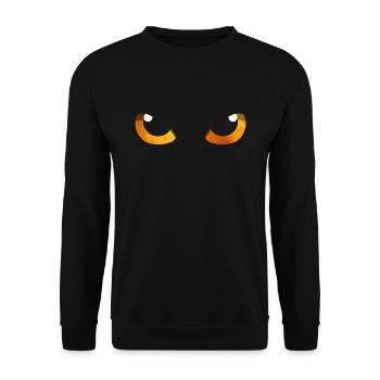 Cat Eyes Orange - Unisex Sweatshirt - black - Front - Alina (178cm) & Michal (187cm)