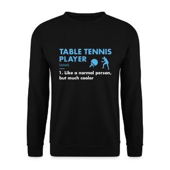 Sport Player Definition Table Tennis - Unisex Sweatshirt - black - Front - Alina (178cm) & Michal (187cm)