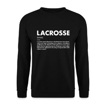 Sport Definition Lacrosse - Unisex Pullover - Schwarz - Vorne - Alina (178cm) & Michal (187cm)