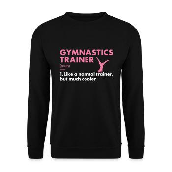 Sports Coach Gymnastics - Unisex Sweatshirt - black - Front - Alina (178cm) & Michal (187cm)
