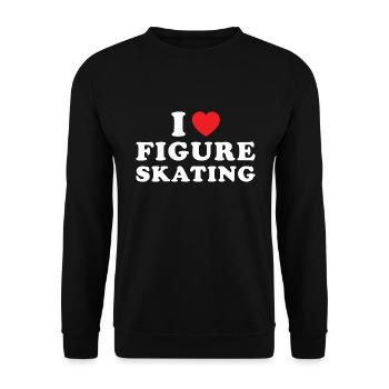 Sport I Love Figure Skating - Unisex Sweatshirt - black - Front - Alina (178cm) & Michal (187cm)