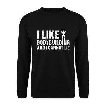Sport I Like Bodybuilding - Unisex Sweatshirt - black - Front - Alina (178cm) & Michal (187cm)