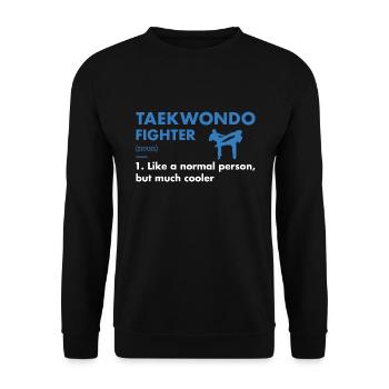 Sport Fighter Definition Taekwondo - Unisex Sweatshirt - black - Front - Alina (178cm) & Michal (187cm)