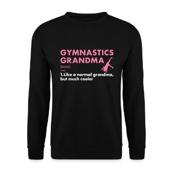 Sport Grandma Gymnastics - Unisex Pullover - Schwarz - Vorne - Alina (178cm) & Michal (187cm)