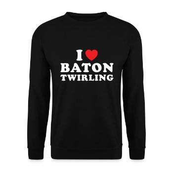 Baton Twirler J’adore Baton Twirling - Sweat-shirt Unisexe - noir - Devant - Alina (178cm) & Michal (187cm)