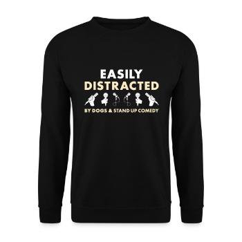 Comedian Distracted By Dogs And Stand Up Comedy - Unisex Sweatshirt - black - Front - Alina (178cm) & Michal (187cm)