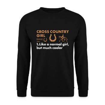 Rider Girl Definition Cross Country - Unisex Pullover - Schwarz - Vorne - Alina (178cm) & Michal (187cm)