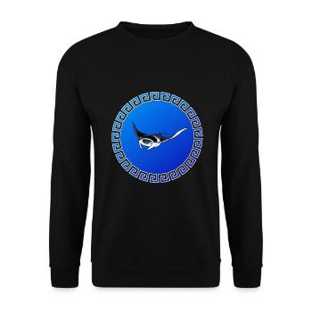 raies manta - Sweat-shirt Unisexe - noir - Devant - Alina (178cm) & Michal (187cm)