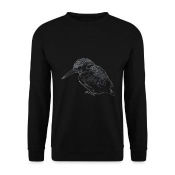kingfisher - Unisex Sweatshirt - black - Front - Alina (178cm) & Michal (187cm)