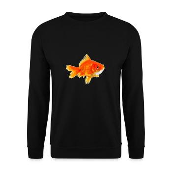 Goldfisch - Unisex Pullover - Schwarz - Vorne - Alina (178cm) & Michal (187cm)