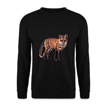Fuchs - Unisex Pullover - Schwarz - Vorne - Alina (178cm) & Michal (187cm)