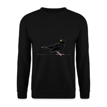 Blackbird on roof - Unisex Sweatshirt - black - Front - Alina (178cm) & Michal (187cm)