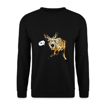 Kangaroo - Unisex Sweatshirt - black - Front - Alina (178cm) & Michal (187cm)