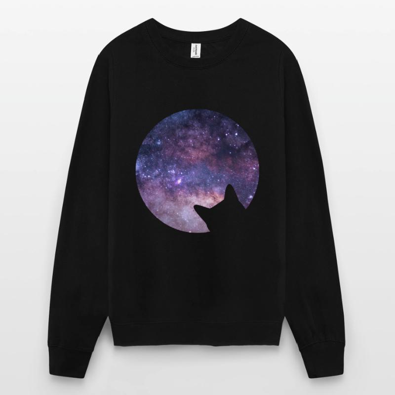 Le chat de l’espace regarde dans l’espace Sweat-shirt Unisexe